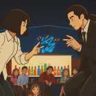 Una interpretación única de los icónicos personajes de Pulp Fiction con el toque inconfundible de Studio Ghibli, combinando el mundo de Tarantino con el arte japonés.