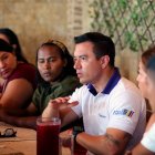 El presidente y candidato Daniel Noboa durante su agneda en territorio.