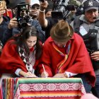 El acuerdo entre Pachakutik y el correísmo se firmó el 30 de marzo de 2025.