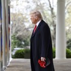 Donald Trump este 2 de abril.