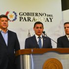 El Ministro del Exterior paraguayo ofrece declaraciones en una rueda de prensa tras la confirmación de espionaje por parte de Brasil en el marco de negociaciones sobra la central hidroeléctrica Itaipú.