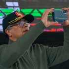 El presidente de Colombia, Gustavo Petro, durante un acto para analizar el Proceso de Paz Territorial en Nariño, este sábado 5 de abril de 2025, en Pasto.