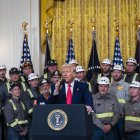 El presidente de EE.UU., Donald Trump, este miércoles 9 de abril de 2025.