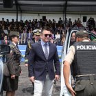 El presidente Daniel Noboa, participó en la ceremonia de incorporación de 1.905 nuevos servidores policiales en Tambillo. El 21 de marzo.