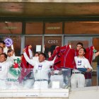 Directivos de Mushuc Runa en el estadio Mineirao.