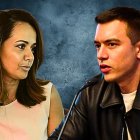 La prefecta del Guayas y el presidente de la República.