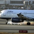 Una de las naves de la aerolínea JetBlue.