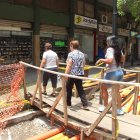 Comercio. El centro de Guayaquil se ha visto visiblemente afectado. A lo largo de la calle García Avilés, hay varias obras en ejecución desde hace meses.