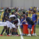Jugadores de Ecuador en el Sudamericano Sub-17 tras caer ante Brasil (3-2)