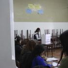 En una junta electoral en Quito, la mañana del 13 de abril del 2025.