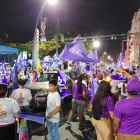 Celebración de simpatizantes de Daniel Noboa en Malecón de Guayaquil.
