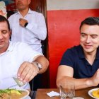 Leonardo Orlando, prefecto de Manabí, y Daniel Noboa.