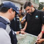 El alcalde de Guayaquil, Aquiles Álvarez, durante un recorrido de obra.