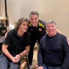 Postal emblemática. Durante el reciente partido de Barcelona ante River Plate de Argentina por Copa Libertadores pudieron reunirse históricos en el club como Insúa (i), Alfaro Moreno y Brindisi.