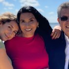 Anita Buljubasich con Nerio David y su hija, Ana Paula.