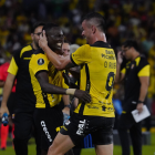 Janner Corozo y Octavio Rivero  (d) comandan el ataque de Barcelona en la Libertadores