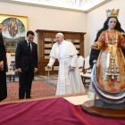 El papa Francisco recibió al presidente Daniel Noboa en 2024.