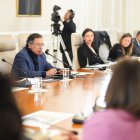 Fotografía cedida por la Presidencia de Colombia que muestra al presidente Gustavo Petro durante un consejo de ministros este lunes en (Colombia).