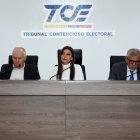 El Pleno del Tribunal Contencioso Electoral (TCE) es presidido por Ivonne coloma.