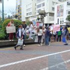 El parque Montalvo fue la sede de protestas.