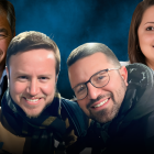 Los hermanos Augusto y Abraham Verduga, la asambleísta electa Belén Yela conversaban sobre la posible candidatura de Augusto a la Presidencia.