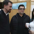 Pablo Iglesias en su visita a Ecuador, en 2023, para apoyar la primera candidatura de Luisa González.