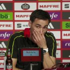 El árbitro Ricardo de Burgos en rueda de prensa previo a la final de la Copa del Rey