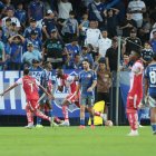 Edison Carcelén marcó el gol en el partido entre Emelec y Técnico Universitario.