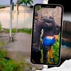 La adulta mayor fue rescatada por agentes municipales.