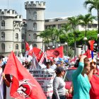 La Central Unitaria de Trabajadores se concentró en el centro de Guayaquil.