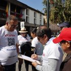 Iniciativa. La recolección de firmas para la revocatoria de Pabel Muñoz empezó el 23 de abril en la Plaza Grande