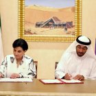 La canciller Gabriela Sommerfeld fue la encargada de firmar el memorando.