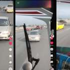 Un conductor dirigió su vehículo en reversa, en una peligrosa maniobra, por el puente de la Unidad Nacional