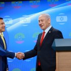 El presidente Daniel Noboa y el primer ministro israelí, Benjamín Netanyahu.