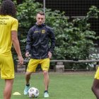 Damián Díaz (c) jugó en Barcelona y ganó tres títulos nacionales.