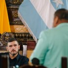 El alcalde de Guayaquil, Aquiles Álvarez, durante una sesión del Concejo Cantonal.