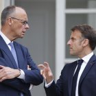El canciller alemán, Friedrich Merz, visita Francia y Polonia al día siguiente de su elección. En la imagen, junto a Emmanuel Macron.