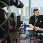 El alcalde de Guayaquil, Aquiles Álvarez, durante su enlace radial la mañana de este miércoles 7 de mayo.