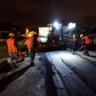 Trabajos. El mantenimiento de las vías se realiza en horario nocturno.