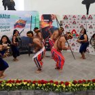 Los Diablos de Píllaro  con sus máscaras y trajes tradicionales, representando la fuerza y el simbolismo de una de las danzas más emblemáticas de la Sierra ecuatoriana.