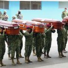 Cuatro féretros fueron trasladados a Lago Agrio, en Sucumbíos