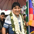 - El expresidente de Bolivia, Evo Morales asistió a un evento de campaña este sábado, en Entre Ríos, Cochabamba.