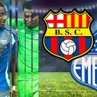 Emelec visita a Barcelona SC en la LigaPro 2025.