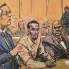 Sean Diddy en la audiencia