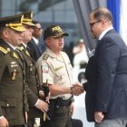 El ministro del Interior, John Reimberg, participó e la ceremonia de relevo.