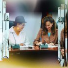 Las prefectas durante su encuentro.