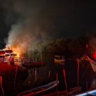 A las 03:16 de este 14 de mayo, los Bomberos de Guayaquil recibieron la alerta de incendio en Puerto El Morro.