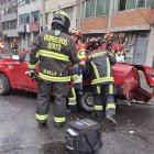 Un accidente ocurrió en la av. Eloy Alfaro y Manuel Ambrosi, en el norte de Quito.