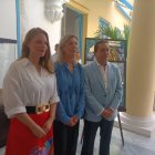 La princesa Carolina con Che Vera y su esposa, Claudia.