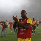 Felipe Caicedo estuvo 45 minutos comandando el ataque de Barcelona junto a Octavio Rivero.